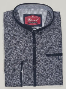 Boys Diesel Shirt Grady - 554 Navy/White