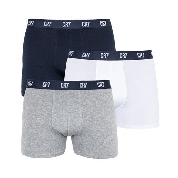 Cristiano Ronaldo CR7 3 Pack Boxer Shorts - Navy/Grey/White