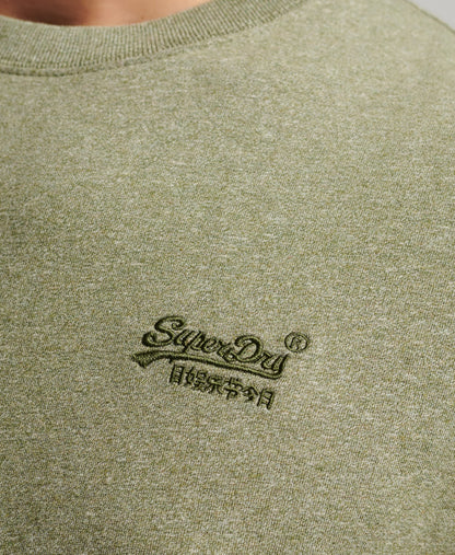 Superdry Vintage Logo Embroidery T-Shirt - Hushed Olive Grit