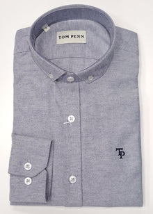 Tom Penn Long Sleeve Oxford Casual Shirt 330 - Teal