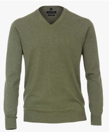 Casa Moda V-Neck Jumper 335 - Olive