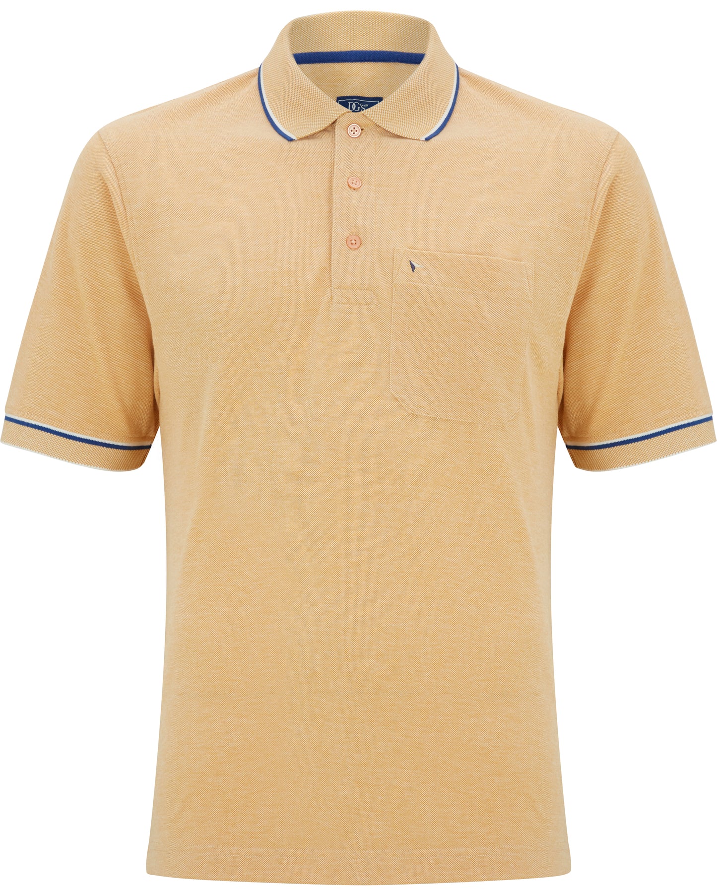 Daniel Grahame Short Sleeve 3 Button Polo Shirt - Camel