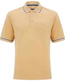 Daniel Grahame Short Sleeve 3 Button Polo Shirt - Camel