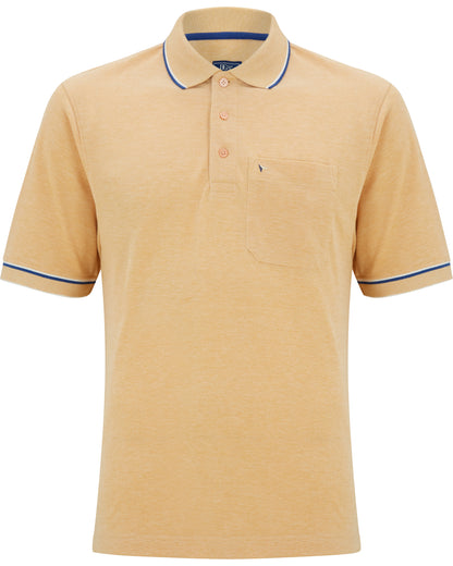 Daniel Grahame Short Sleeve 3 Button Polo Shirt - Camel