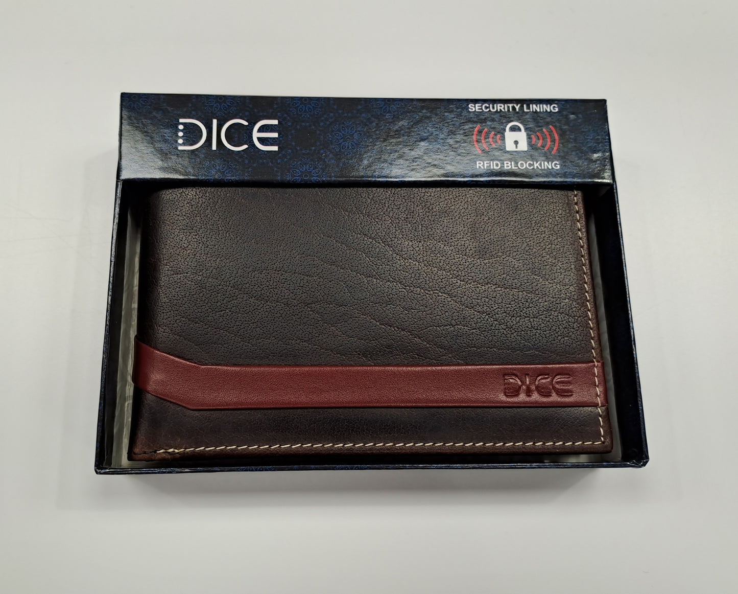 Dice Sanford Wallet In A Box 41D1078 - Brown/Red