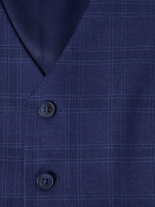 Daniel Grahame Damon Check Waistcoat - Blue