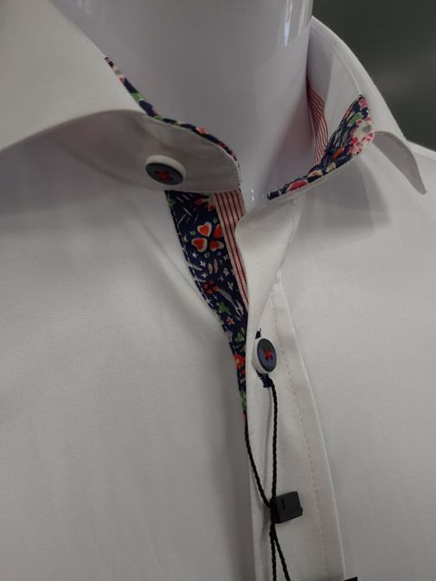 Advise Tailored Fit Long Sleeve Shirt AD-579 - White