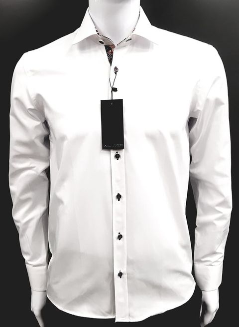 Advise Tailored Fit Long Sleeve Shirt AD-579 - White