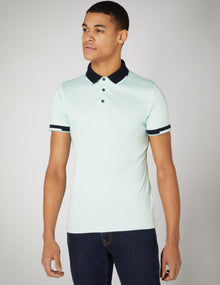 Remus Uomo Tapered Fit Cotton-Stretch Pique Polo Shirt 312 - Light Green