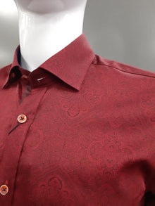 Advise Tailored Fit Long Sleeve Shirt AD-727 - Burgundy
