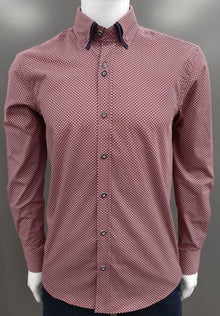 Advise Tailored Fit Long Sleeve Shirt AD-795 - Burgundy
