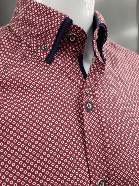 Advise Tailored Fit Long Sleeve Shirt AD-795 - Burgundy