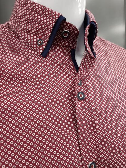 Advise Tailored Fit Long Sleeve Shirt AD-795 - Burgundy