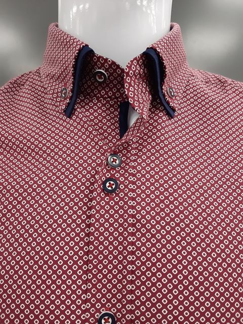 Advise Tailored Fit Long Sleeve Shirt AD-795 - Burgundy