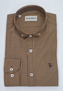 Tom Penn Long Sleeved Check Shirt 842 - Gold