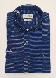 Tom Penn Short Sleeve Shirt 847 - Navy