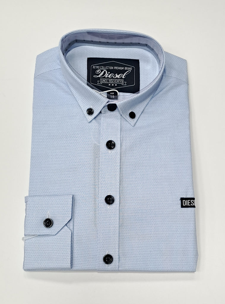 Boys Diesel William Casual Shirt - Sky Blue