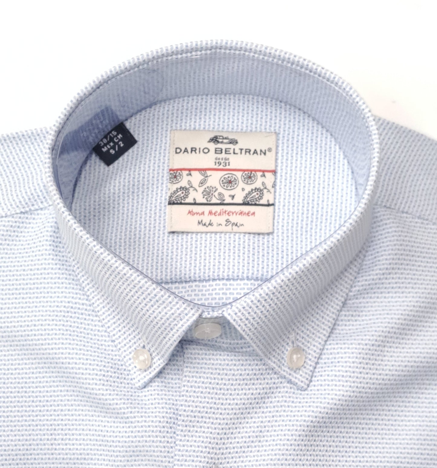 Dario Beltran Long Sleeve Shirt Abukir - Light Blue