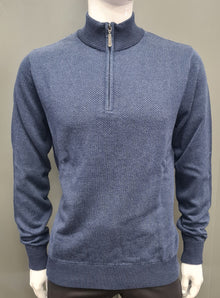 6TH Sense Half Zip Sweater Messi O# - Blue Indigo