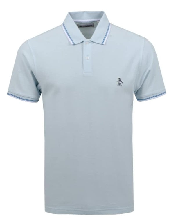 Original Penguin Sticker Pete Polo Shirt - Ballad Blue