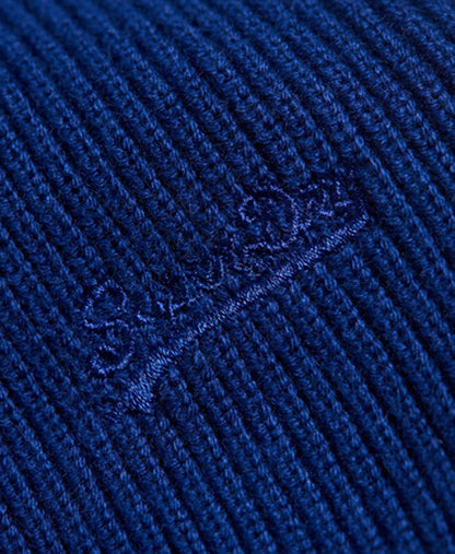 Mens Superdry Vintage Logo Beanie - Bright Blue Grit