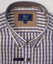Daniel Grahame Checkered Short Sleeve Casual Shirt - Beige