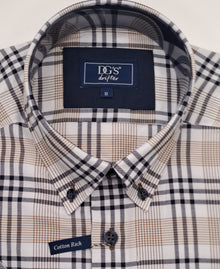 Daniel Grahame Short Sleeve Checkered Casual Shirt - Beige