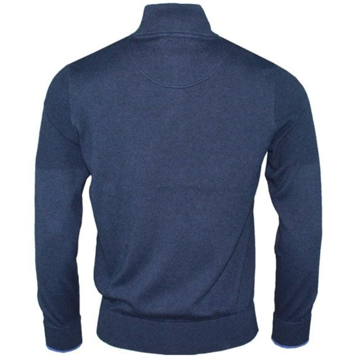 6th Sense Biden Half Zip Sweater O# - Navy