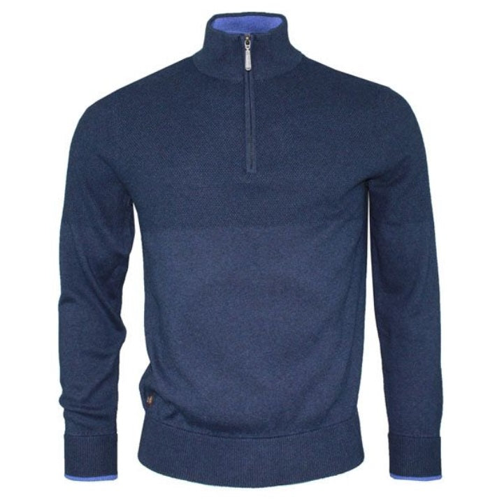 6th Sense Biden Half Zip Sweater O# - Navy