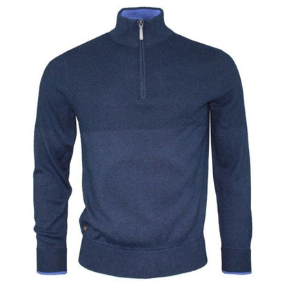 6th Sense Biden Half Zip Sweater O# - Navy