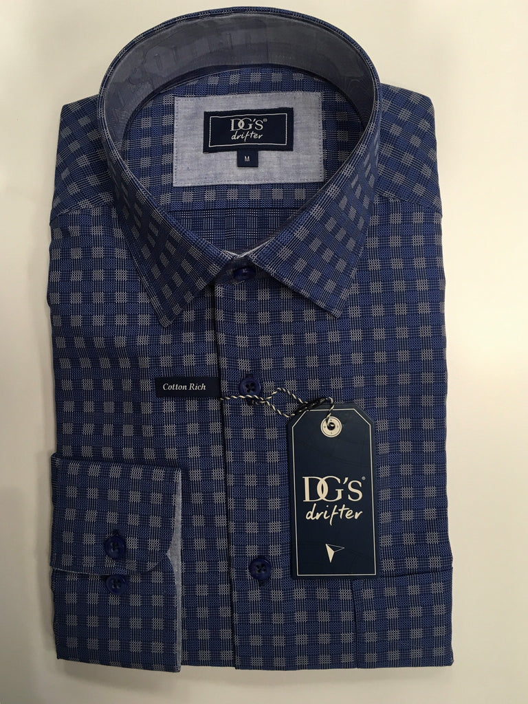 Daniel Grahame Geneva Long Sleeve Casual Shirt - Blue