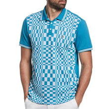 Original Penguin Tile Print Short Sleeve Polo Shirt - Mosaic Blue