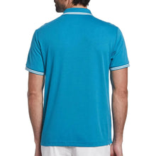 Original Penguin Tile Print Short Sleeve Polo Shirt - Mosaic Blue