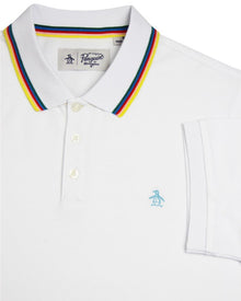 Original Penguin Rainbow Tipped Pique Polo Shirt - Bright White