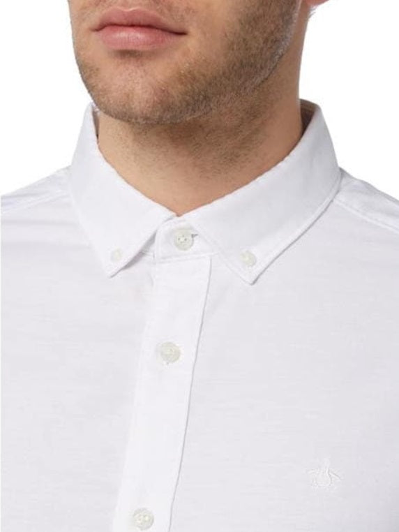 Original Penguin Long Sleeve Oxford Shirt - Bright White