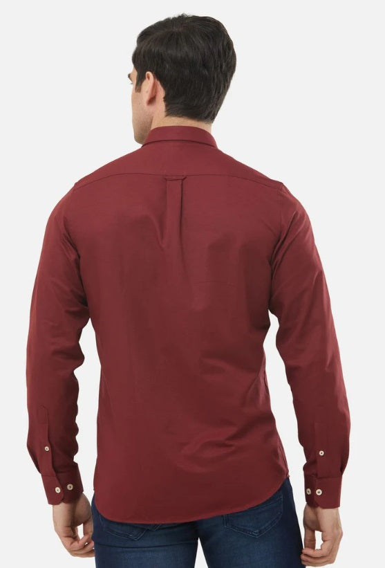 6th Sense Heritage Gold Oxford Long Sleeve Shirt O#9- Burgundy