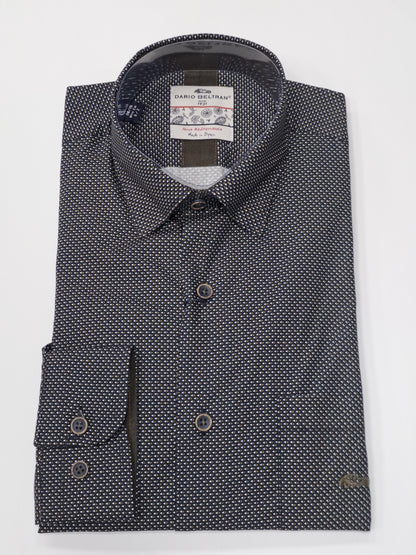 Dario Beltran Burrent Regular Fit Long Sleeve Shirt 411 - Green