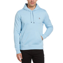 Original Penguin Sticker Pete Organic Fleece Pullover Hoodie - Cerulean