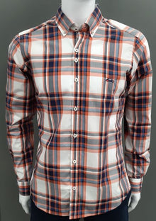 The Surf Car Paris Checked Shirt 8560 - Orange/Navy