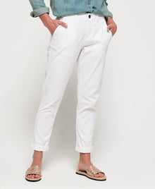 Ladies Superdry City Chino Pants - Optic White