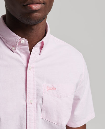 Organic Cotton Vintage Oxford Short Sleeve Shirt - City Pink