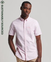 Organic Cotton Vintage Oxford Short Sleeve Shirt - City Pink