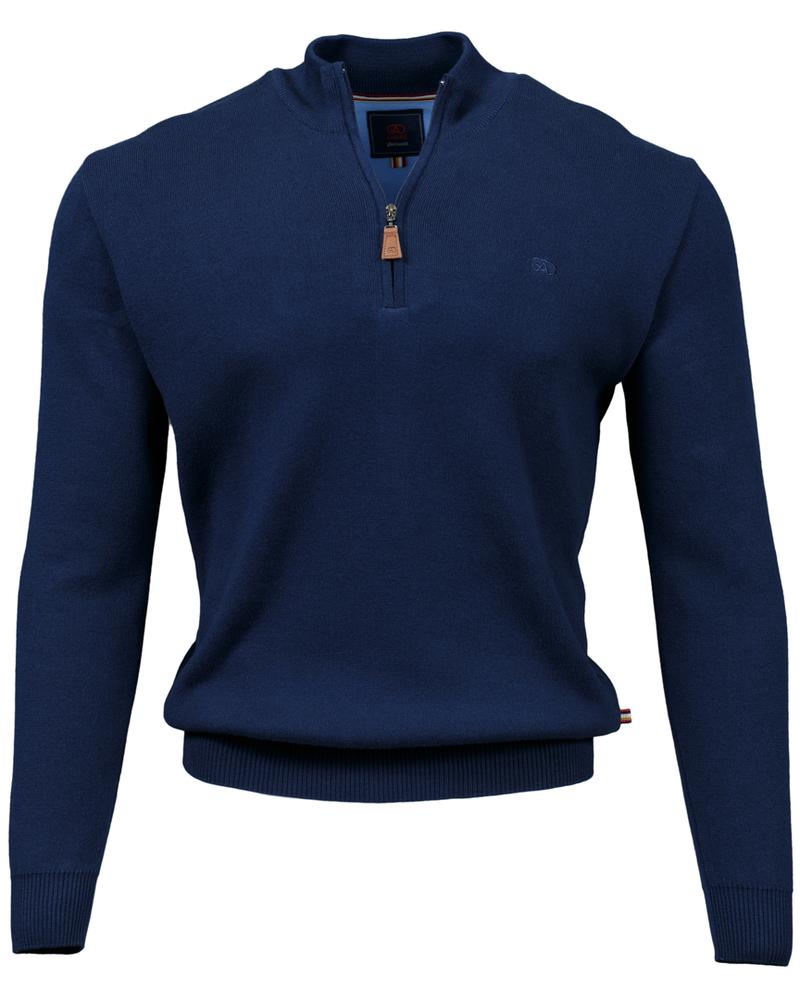 Andre Clifden Half Zip Sweater - Navy