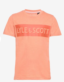 Boys Lyle & Scott T-Shirt - Coral Orange