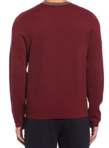 Original Penguin Knitted Crew Neck Sweater - Cabernet
