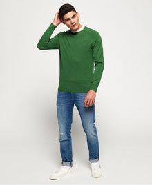 Superdry Orange Label Cotton Crew Jumper - Woodrush Marl