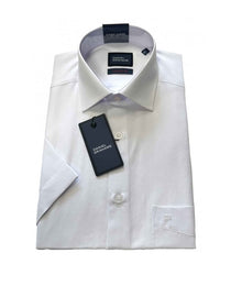 Daniel Grahame Regular Fit Short Sleeve Formal Shirt - White