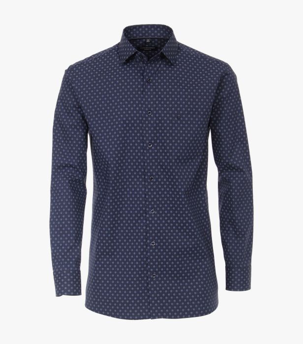 Casa Moda- Long Sleeve Shirt-  100 Dark Blue