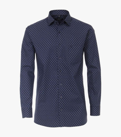 Casa Moda- Long Sleeve Shirt-  100 Dark Blue