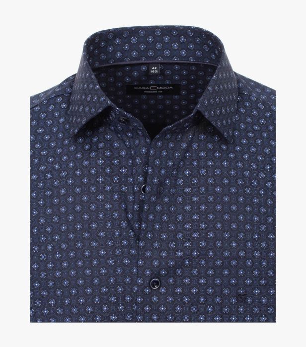 Casa Moda- Long Sleeve Shirt-  100 Dark Blue